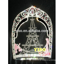 Concurso de beleza venda quente castelo princesa jóia tiara coroa